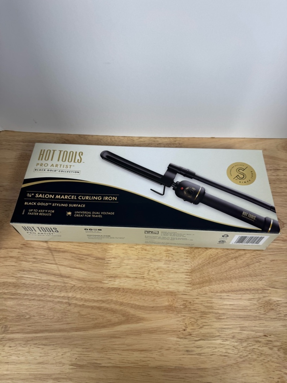 Hot Tools Black Gold Pro Artist 3/4" Salon Marcel Curling Iron